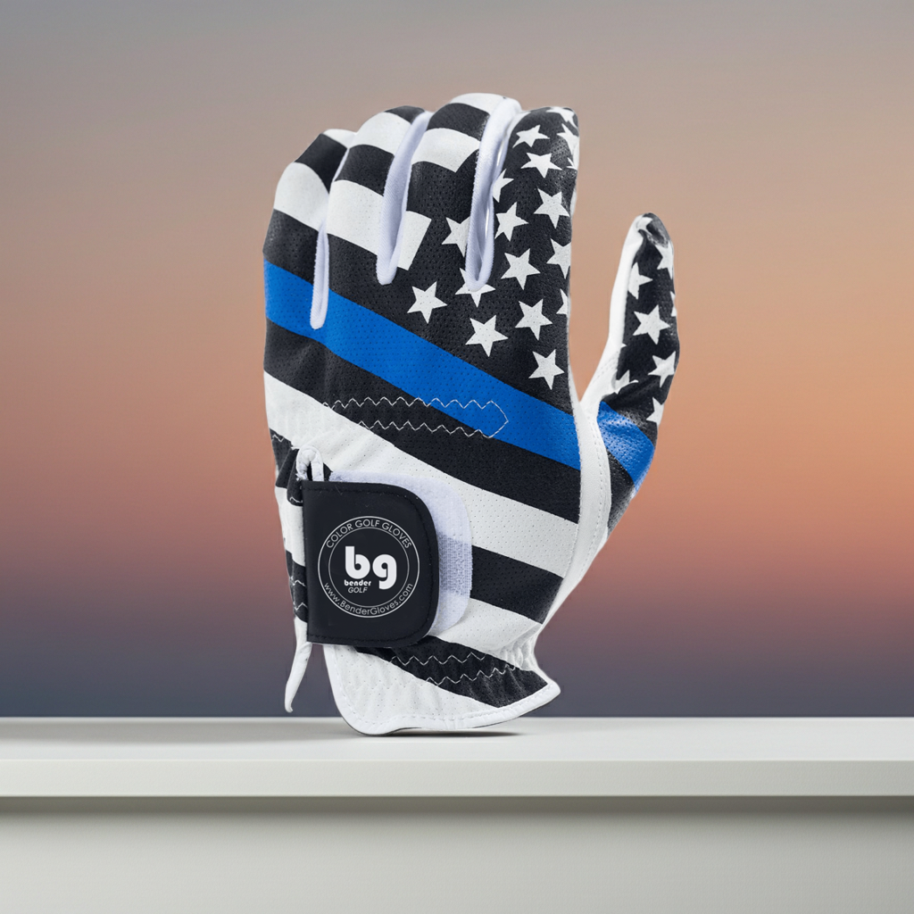 USA Blue Line Mesh Pickleball/Golf Glove