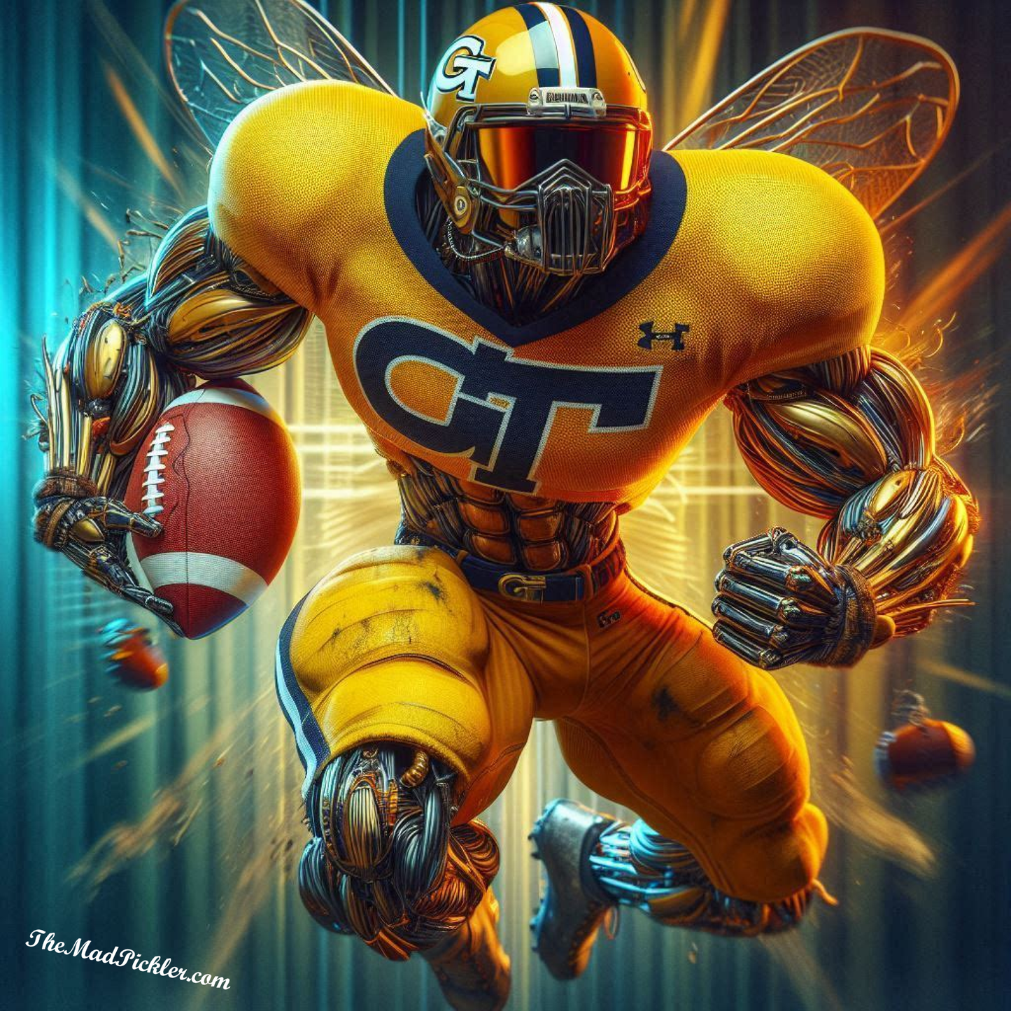 Georgia Tech Football - Yellow Jacket- Canvas Hi-Res Wall Artwork