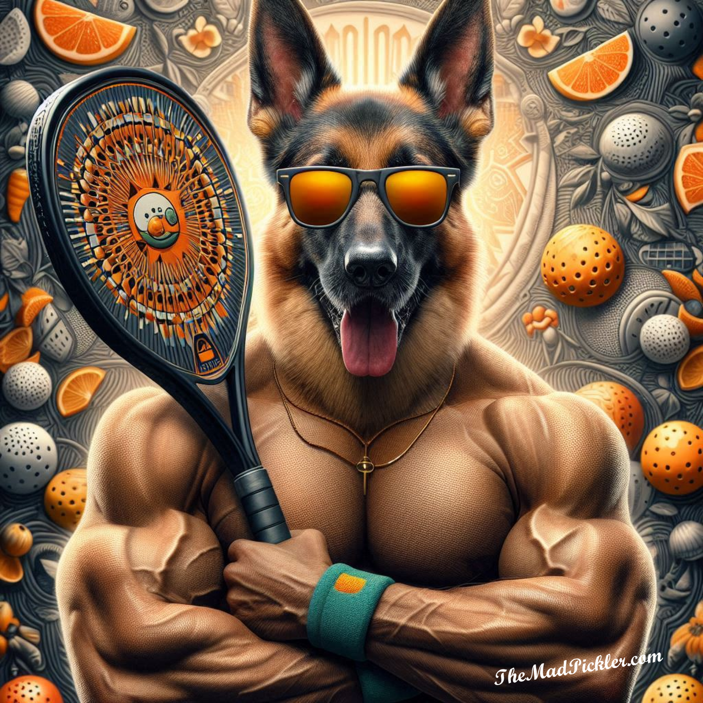 German Shepherd - Hot Dogs Series - Ready To Hang  Canvas Hi-Res Wall Artwork