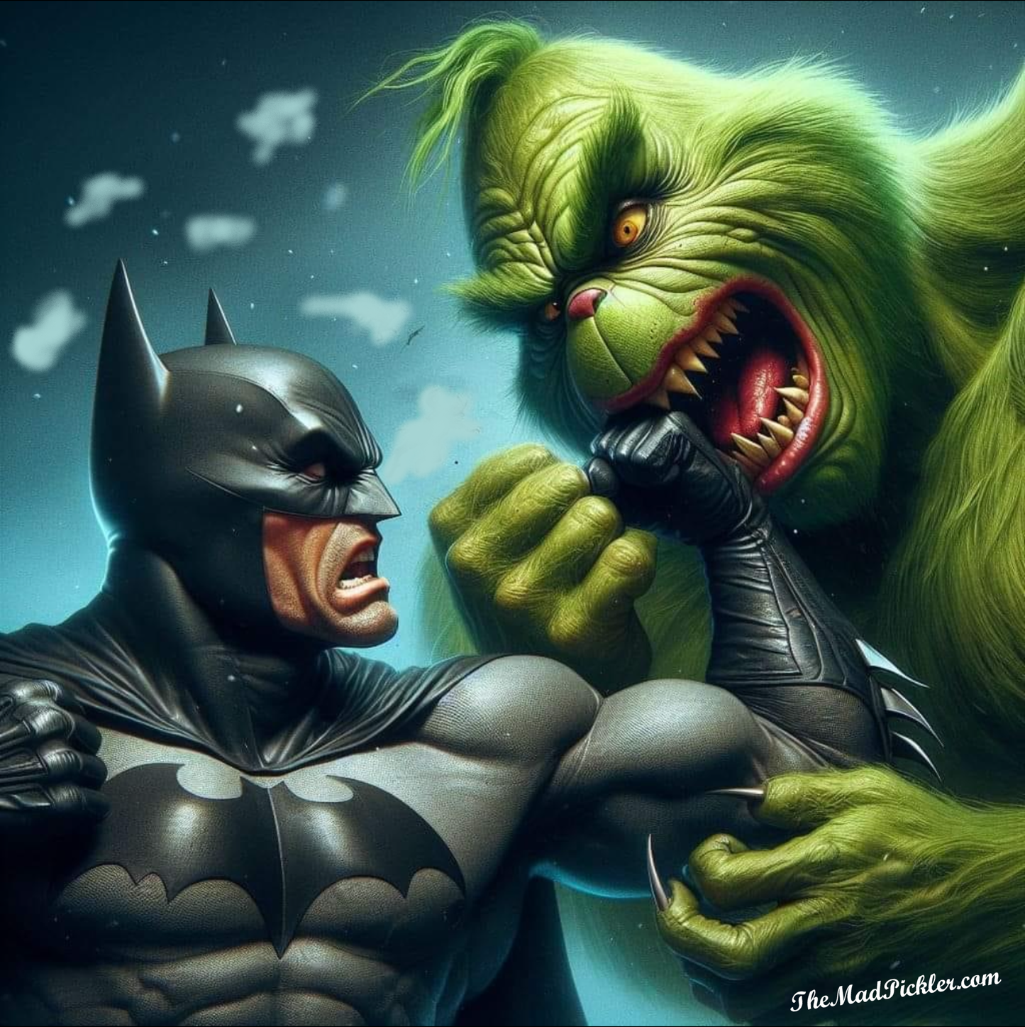 Grinch Vs Batman -  Ready To Hang  Canvas Hi-Res Wall Artwork