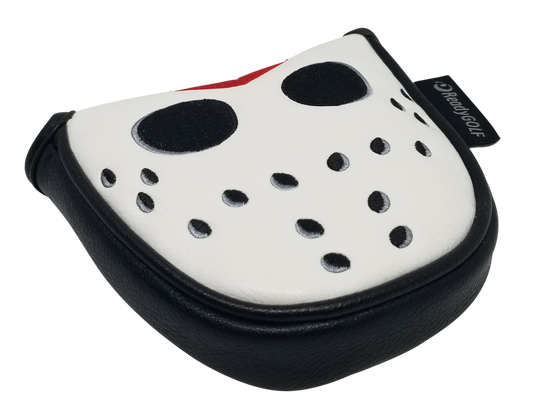Hockey Goalie Mask Embroidered Mallet Putter Cover by ReadyGOLF
