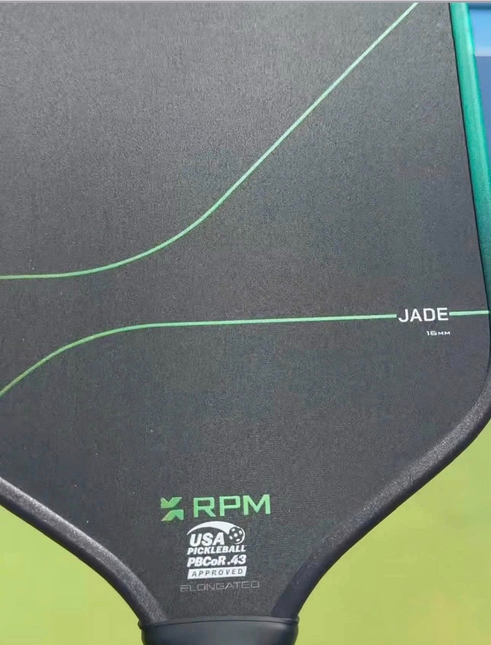 RPM Jade 16mm Elongated Pickleball Paddle & Limited Edition Jade Cover!