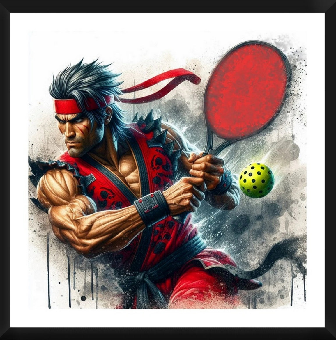 Let The Games Begin! Pickleball Framed Artwork 16x16