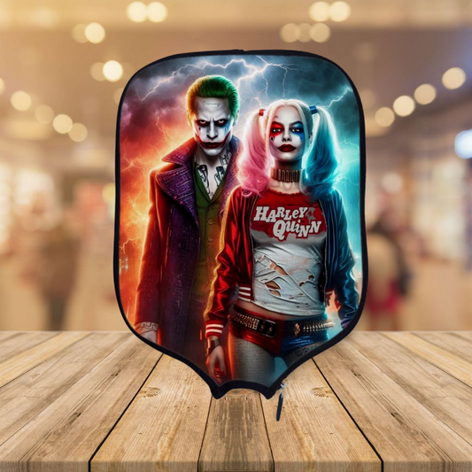 Harley Quinn/Joker - "Partners In Crime" - Pickleball Paddle Cover