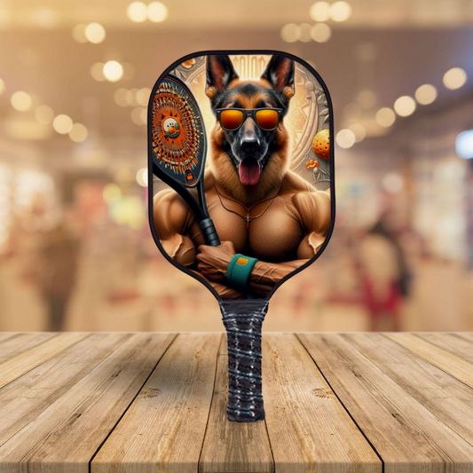 German Shepherd - Hot Dogs Series - Pickleball Paddle