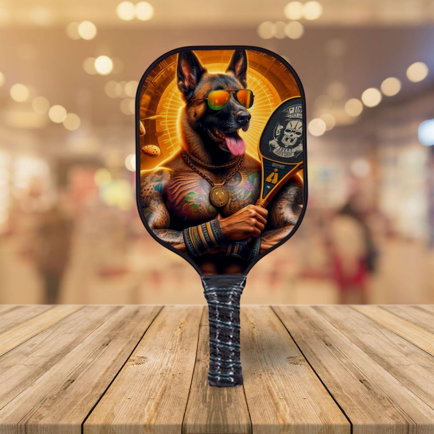 Dutch Shepherd - Hot Dogs Series - Pickleball Paddle