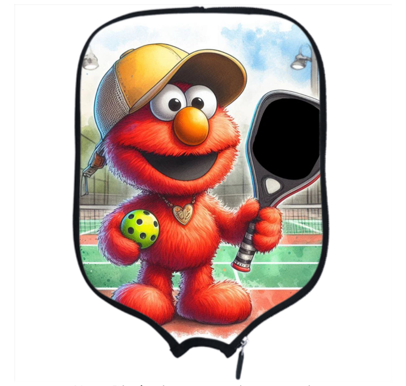 Pickle Me Elmo - Pickleball Paddle Cover