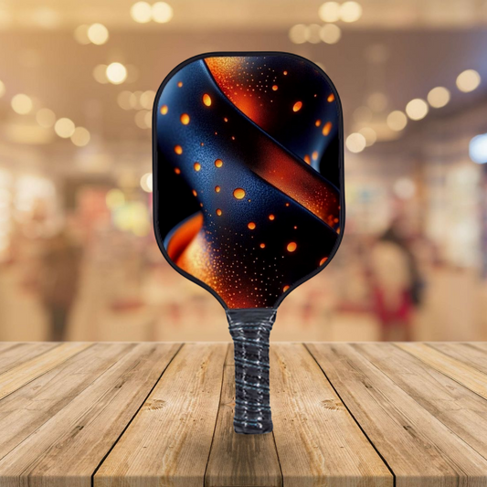 Orange/Black Swirl - Pickleball Paddle