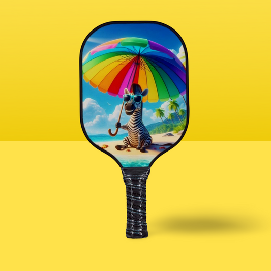 Playing In The Sun - Zesty Zebra - Pickleball Paddle