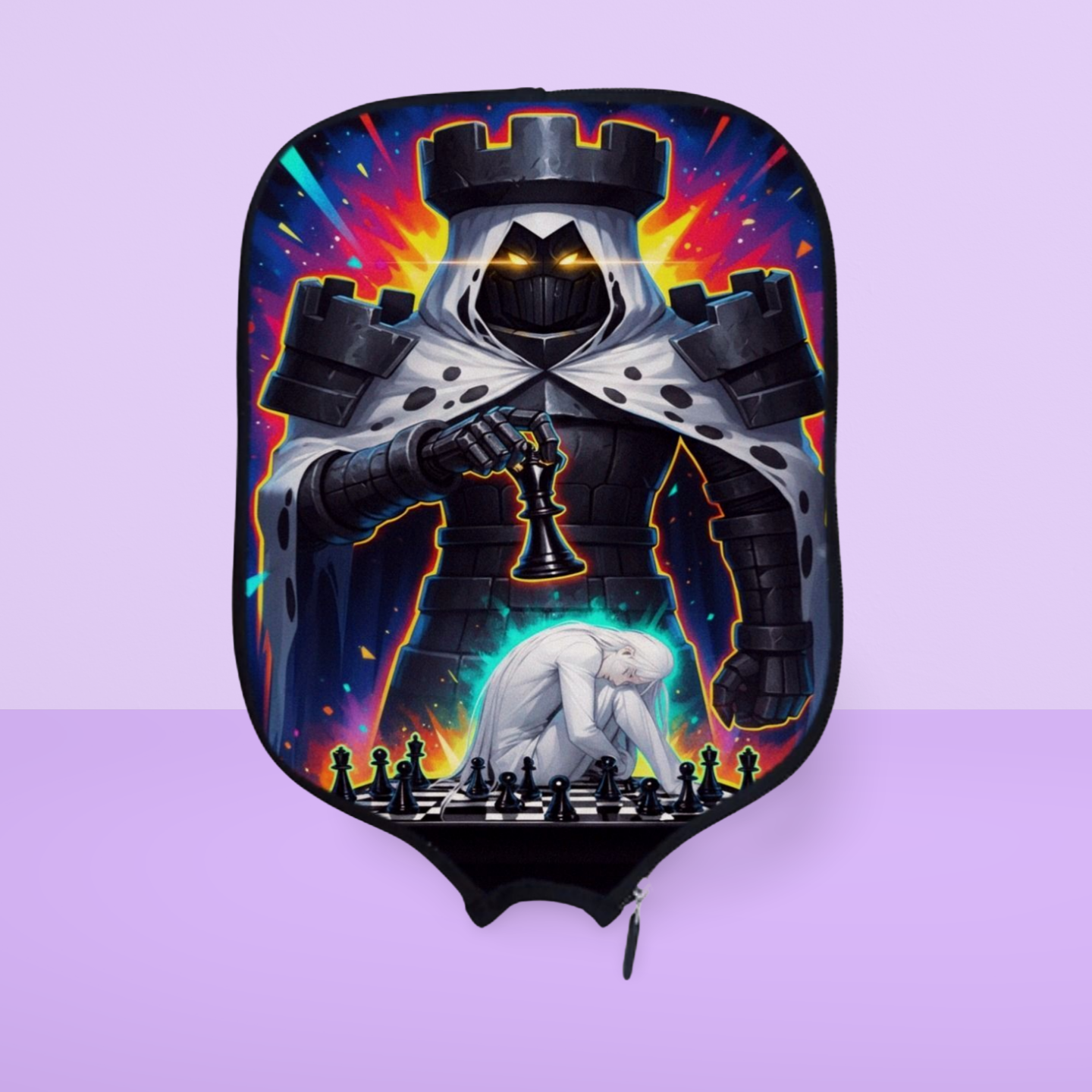 Chess of The Shadowed - Rook - Pickleball Paddle Cover