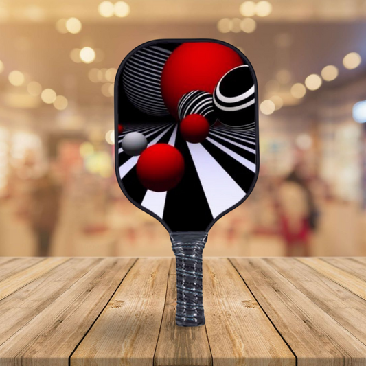 Red Abstract Delight - Pickleball Paddle