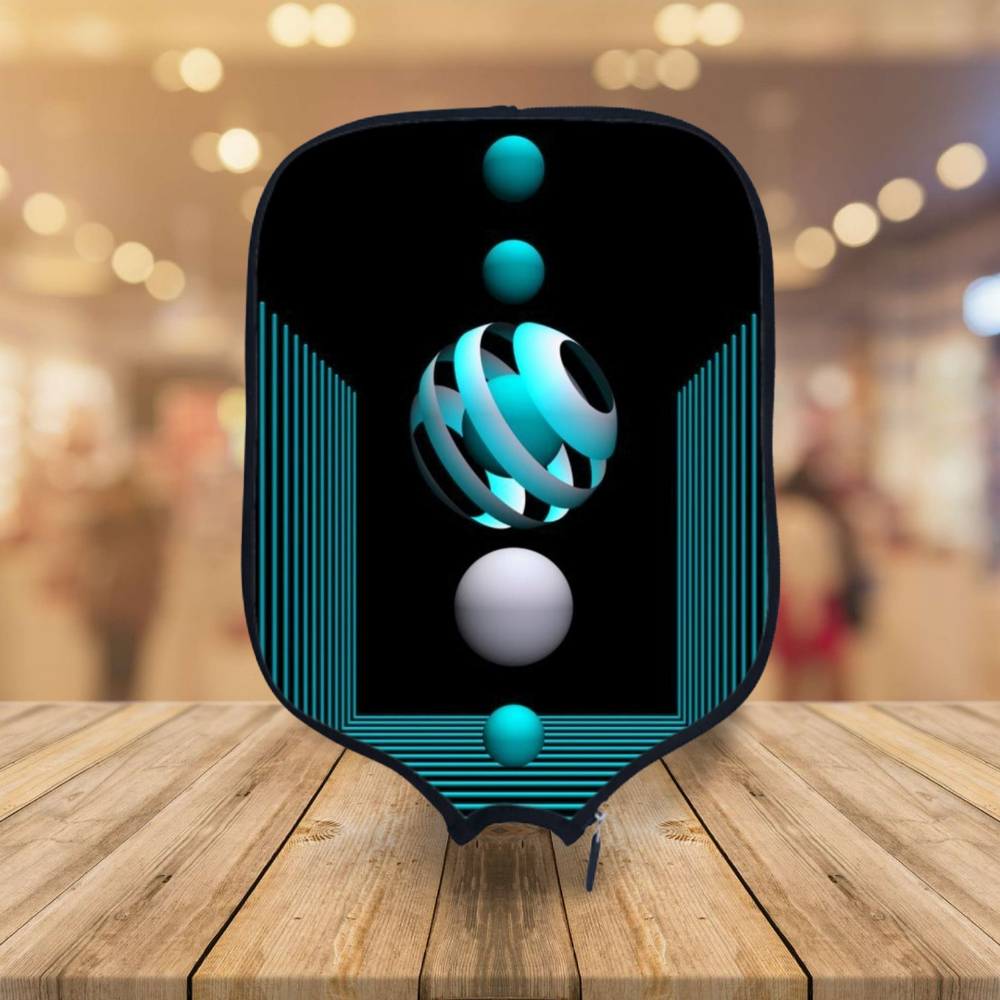 Teal Abstract - Pickleball Paddle Cover