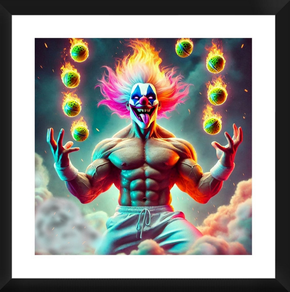 Krazy Clowns - Sweetooth - Framed Artwork 16x16