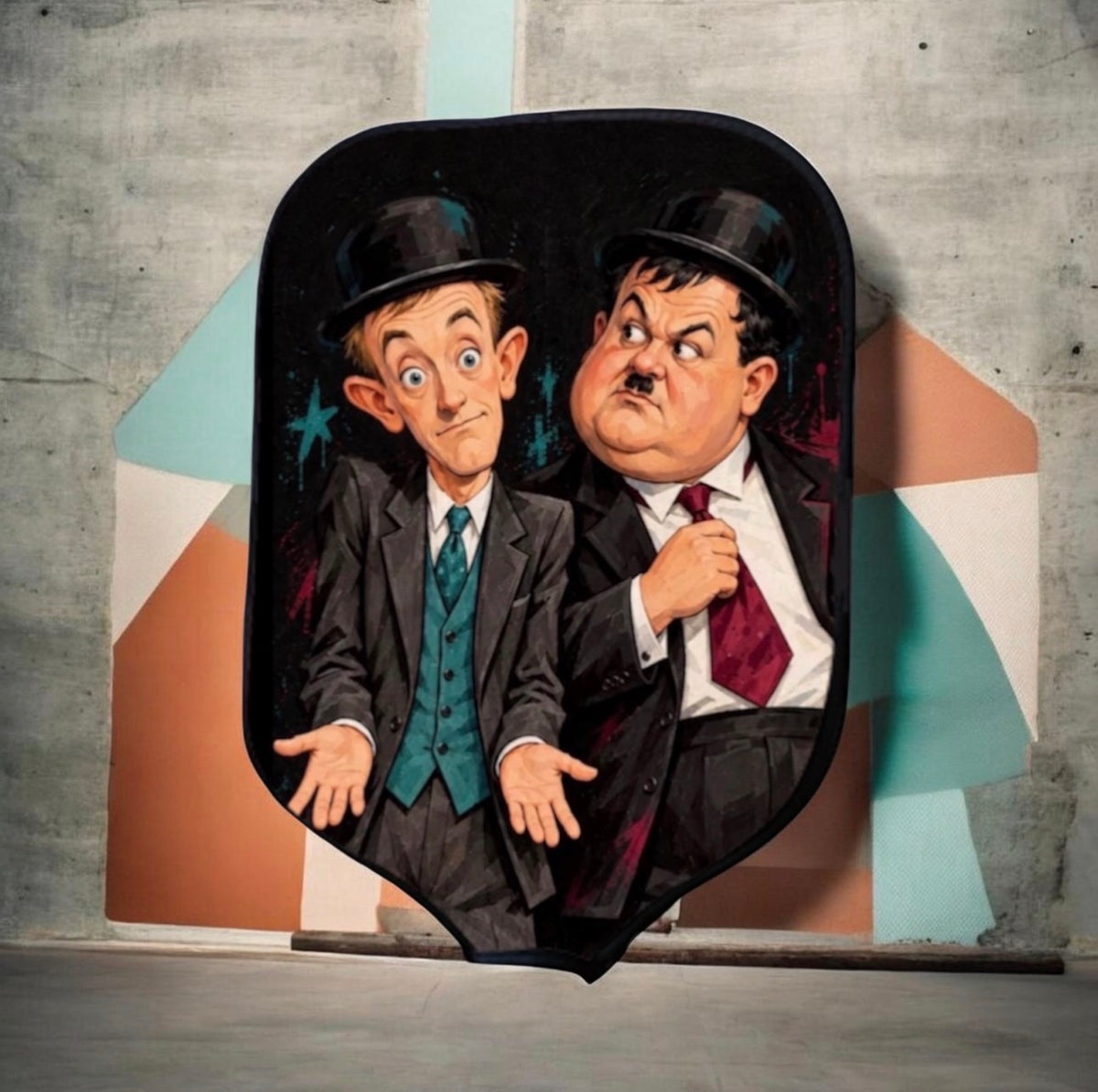 Laurel and Hardy - Pickleball Paddle Cover