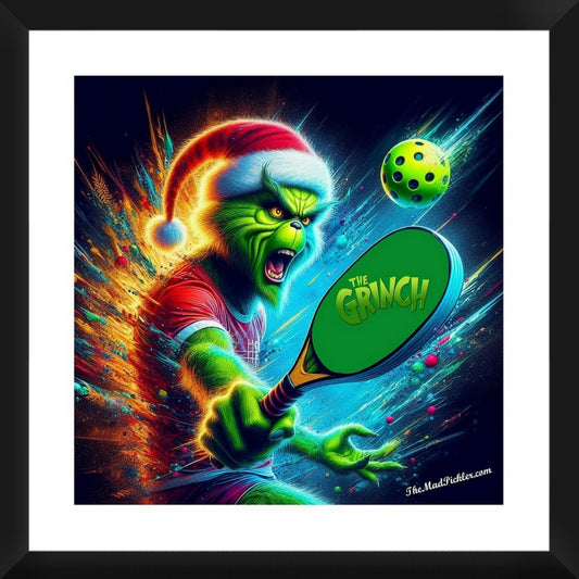 Grinch Pickleball - Framed Artwork 16x16