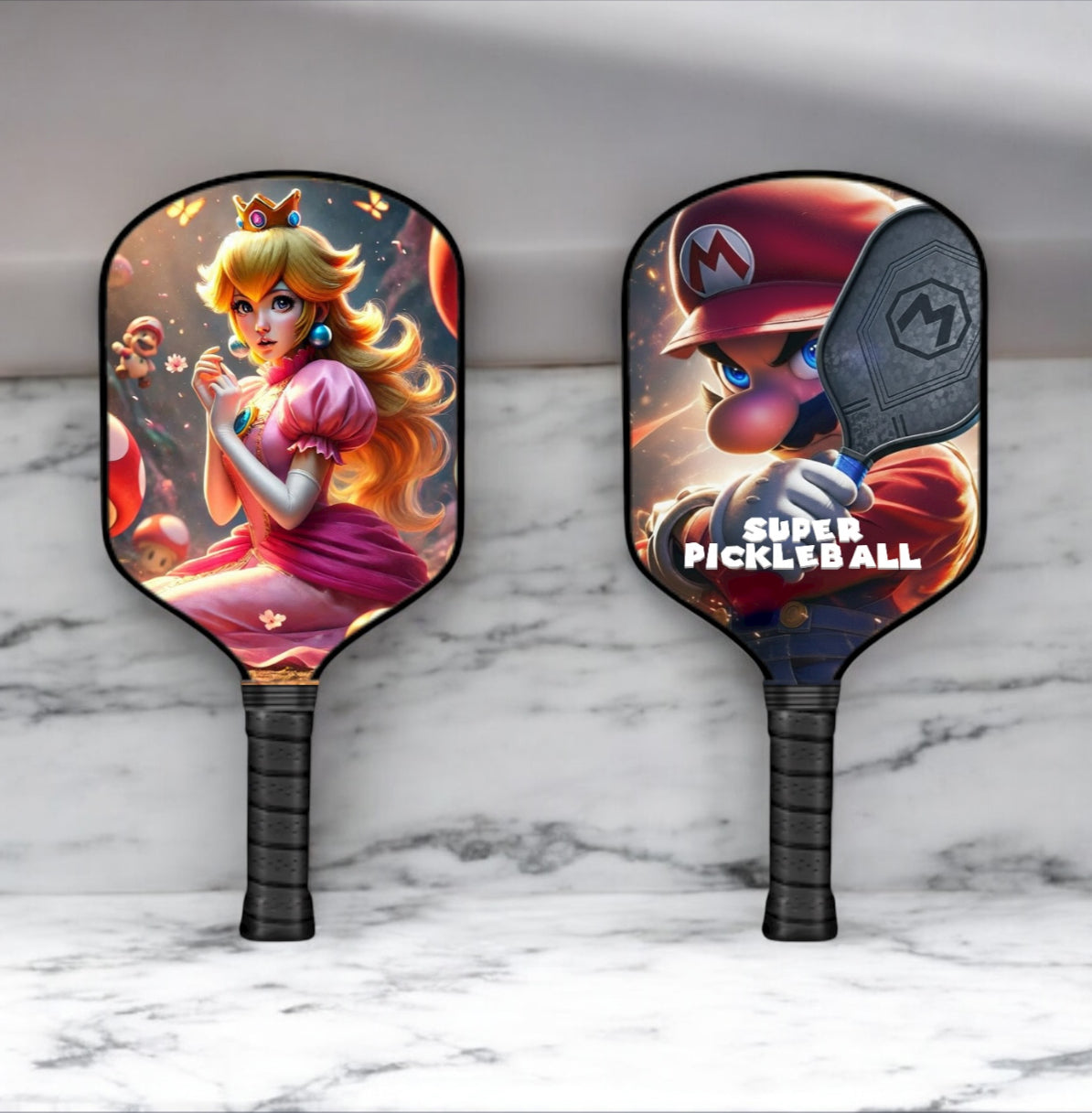 Princess Peach - Mario Brothers - Pickleball Paddle