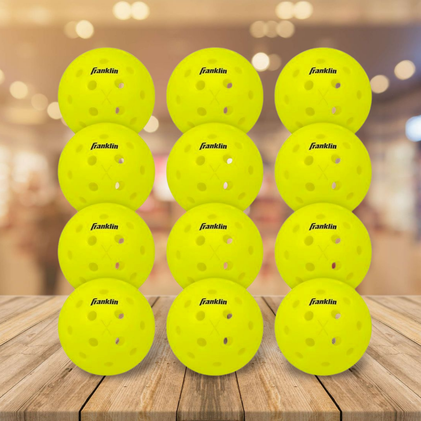 .Franklin Sports Outdoor Pickleballs - X-40 Yellow Pickleball Balls -(USAPA) Approved - Official US Open Ball