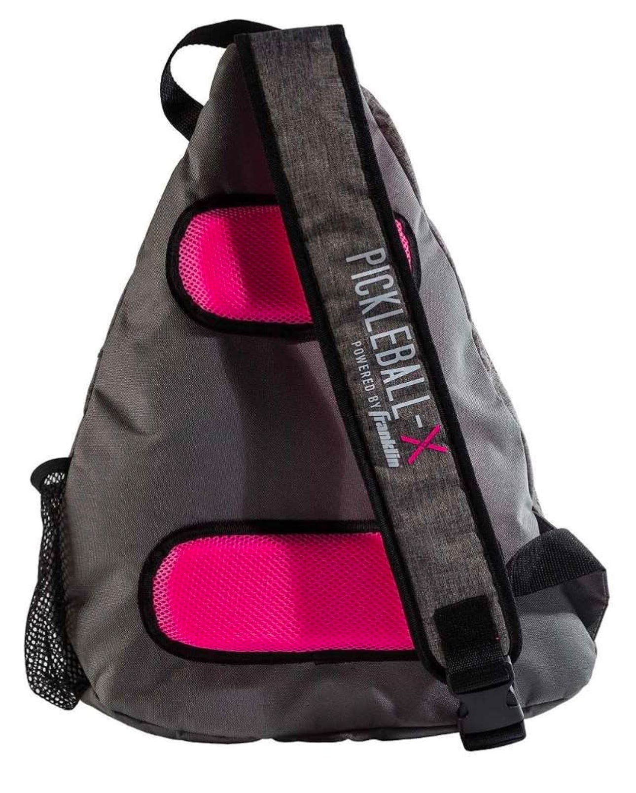 .Franklin Gray/Pink Sports Sling Bag Backpack for Pickleball Gear - Holds Paddles, Balls + Accessories - Official US Open Bag