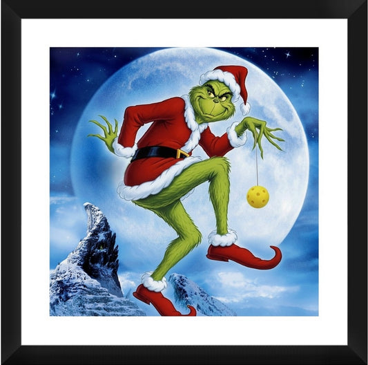 Grinch That Stole The Pickleball - Framed Artwork 16x16
