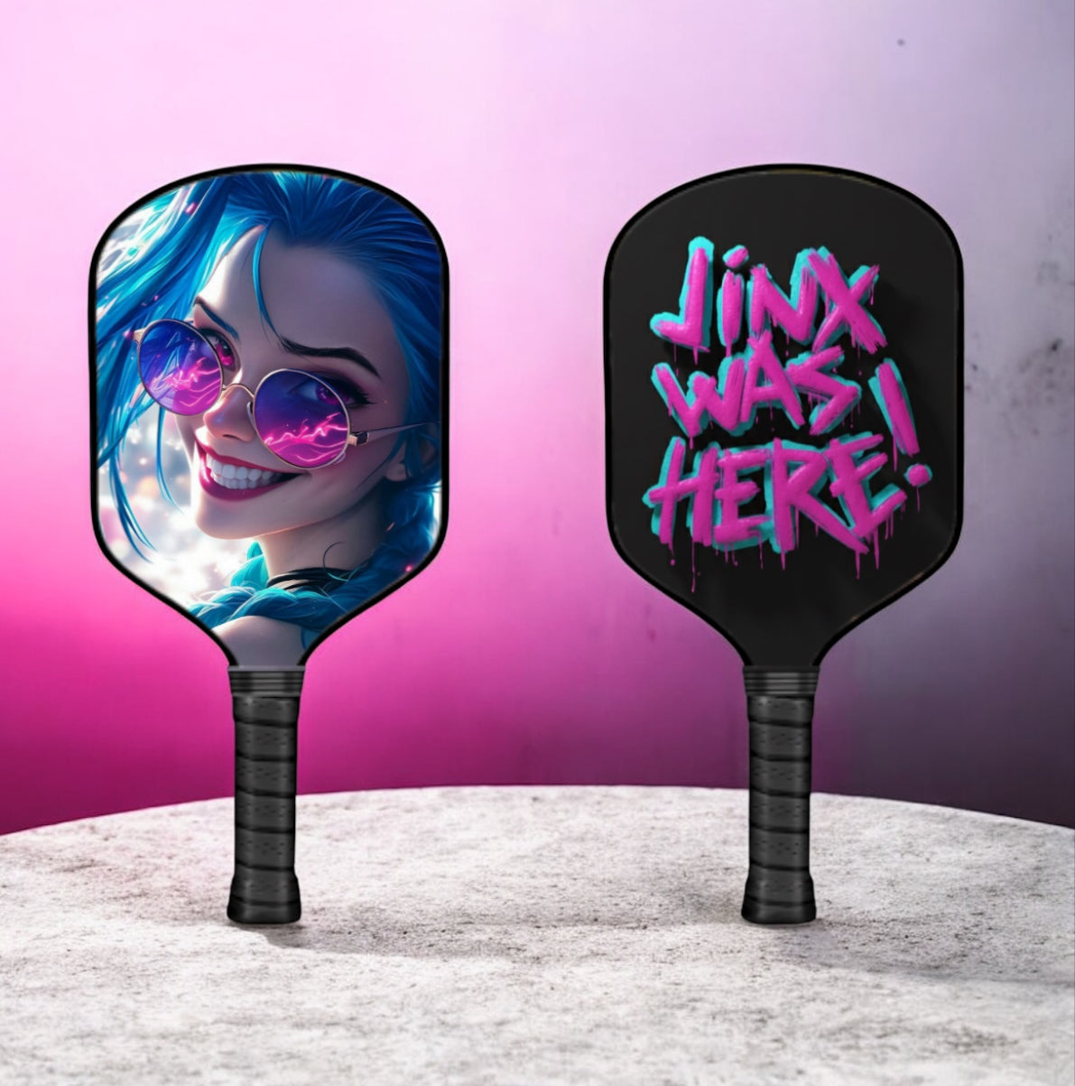 League of Legends - Arcane - Jinx Was Here Sunglasses - Pickleball Paddle