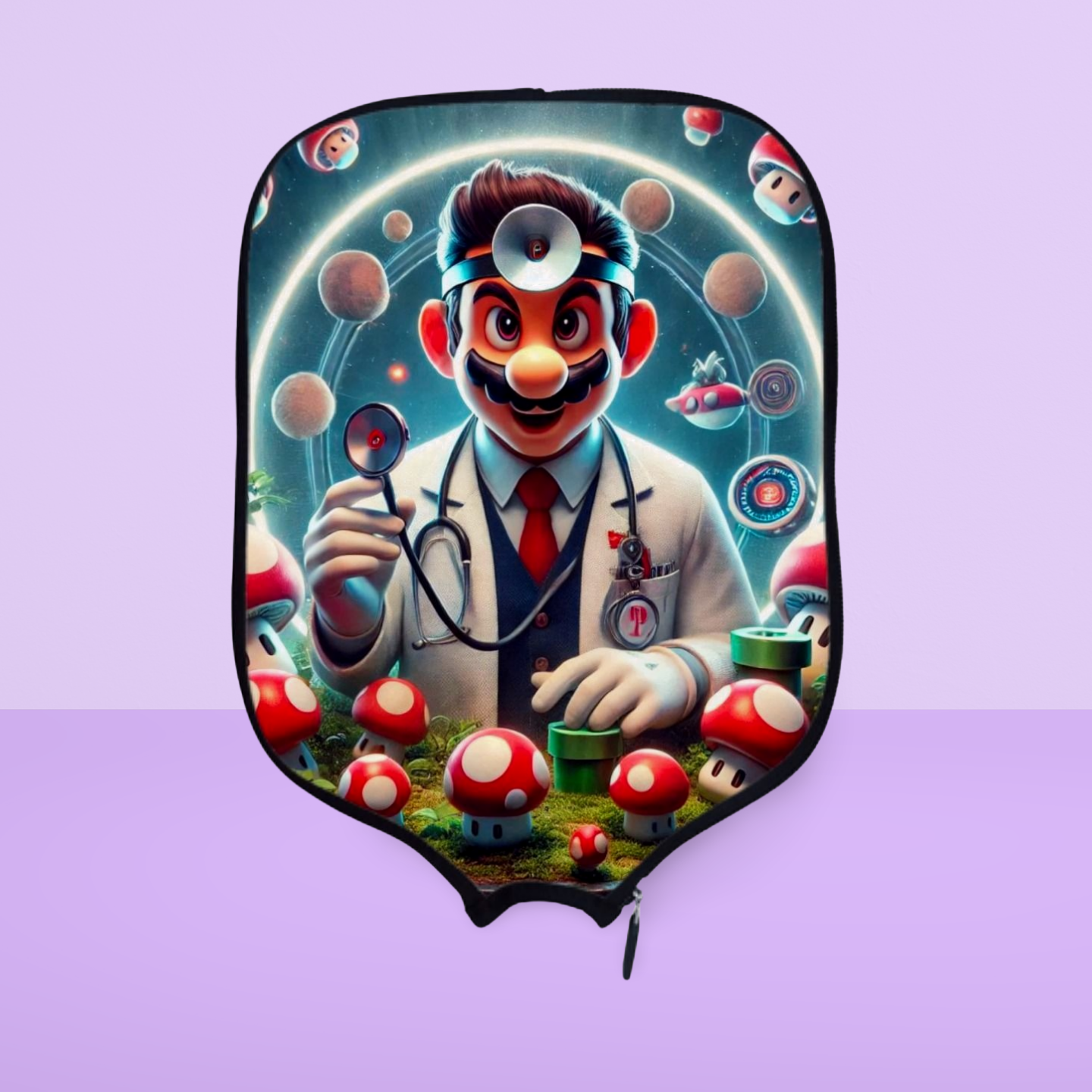 Dr. Mario - Mario Brothers - Pickleball Paddle Cover