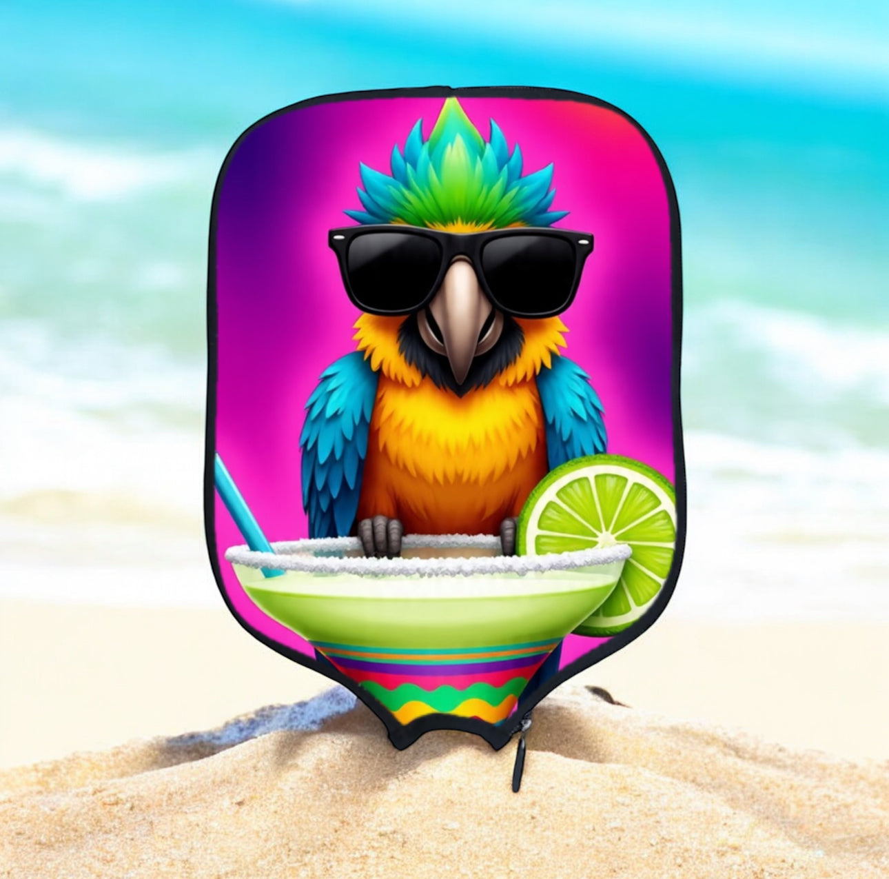 Parrot In Paradise - Jimmy Buffett Edition - Pickleball Paddle Cover