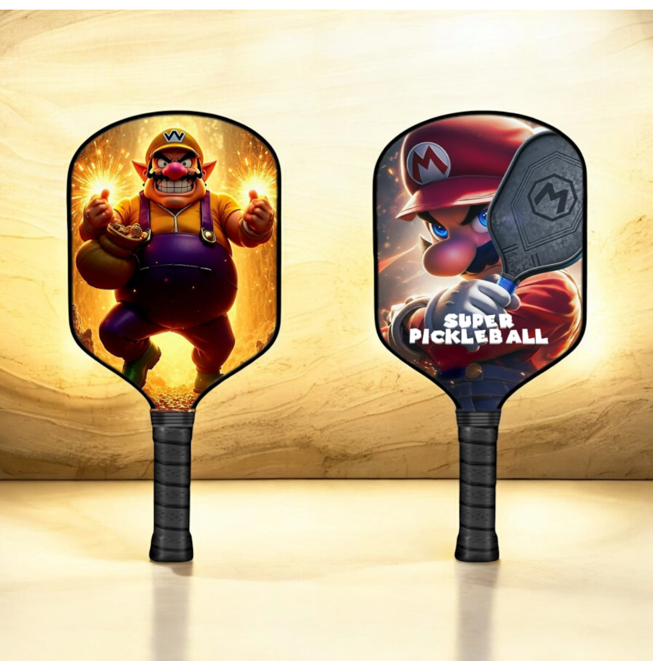 Wario #2 - Mario Brothers - Pickleball Paddle