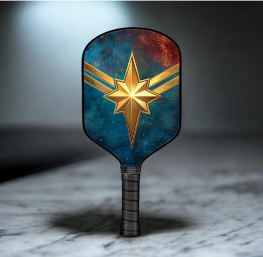 Captain Marvel Logo - Pickleball Paddle