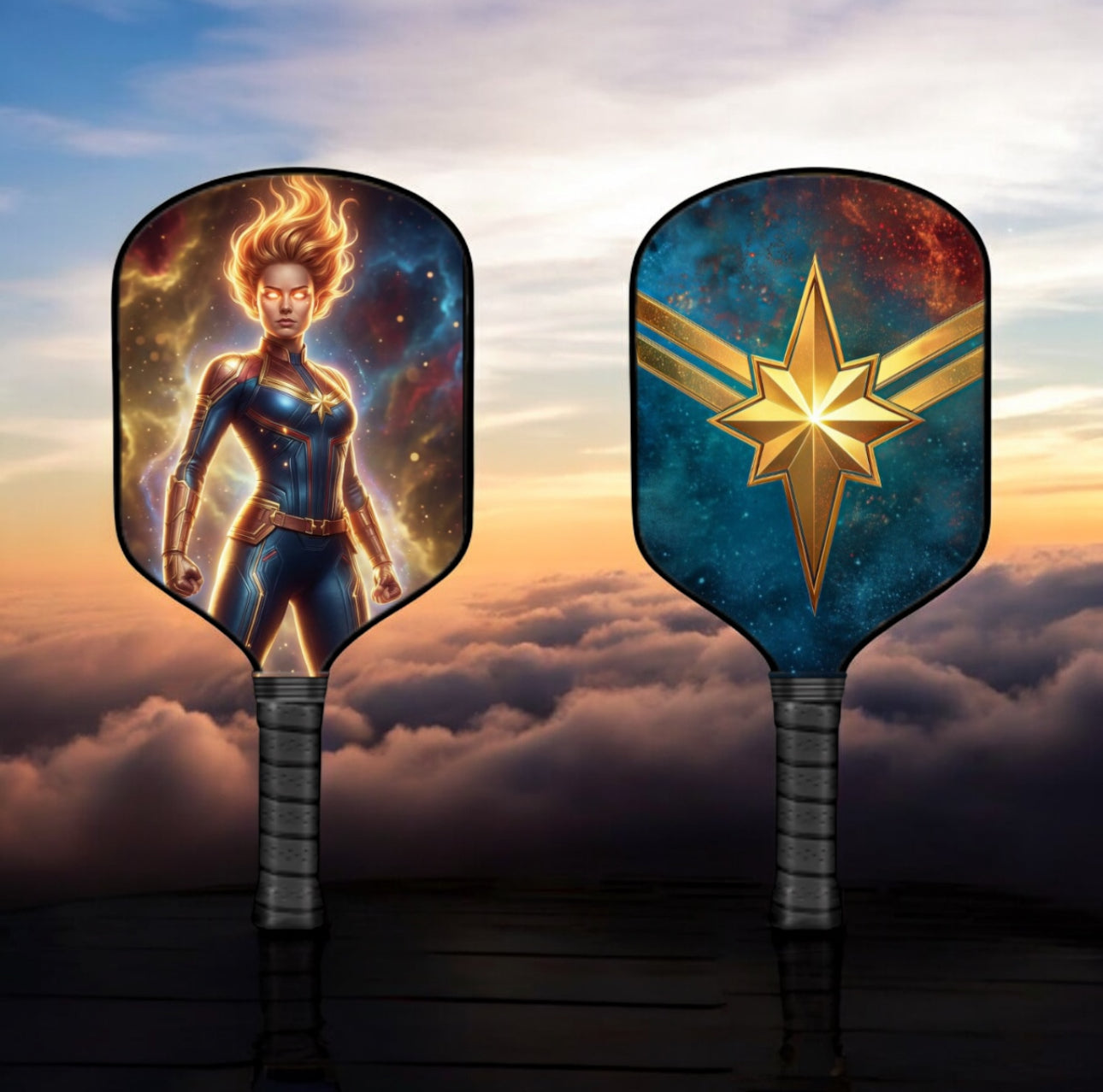 Captain Marvel - Inferno Edition Pickleball Paddle
