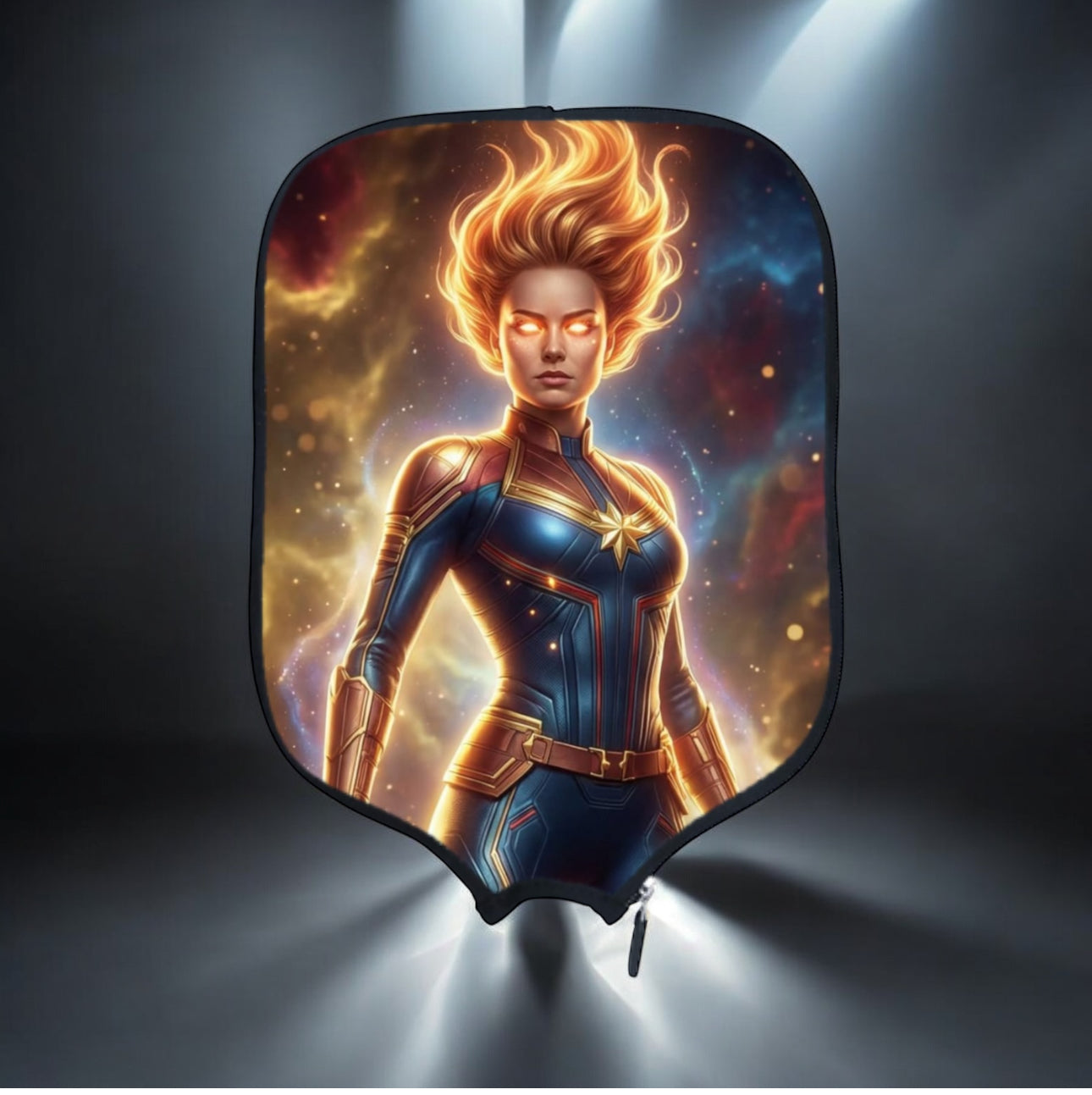 Captain Marvel - Inferno Edition - Pickleball Paddle Cover