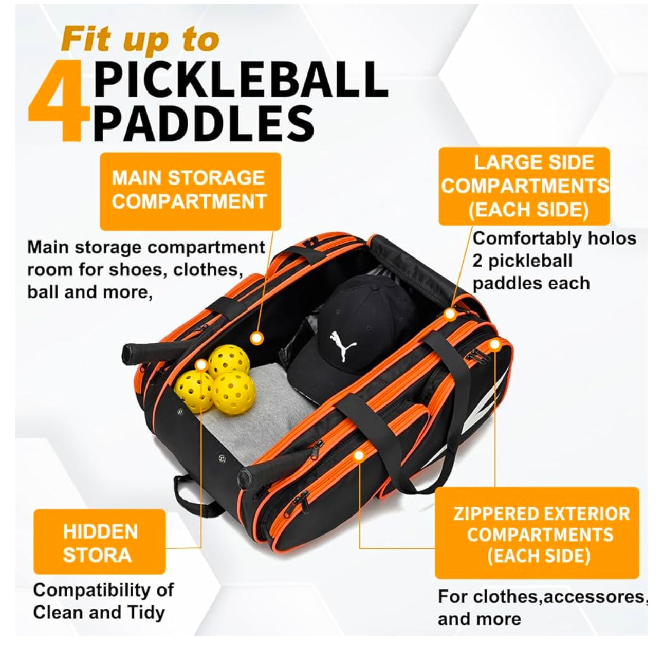 47 Cubierta de paleta Ronin/Tigre blanco Pickleball 