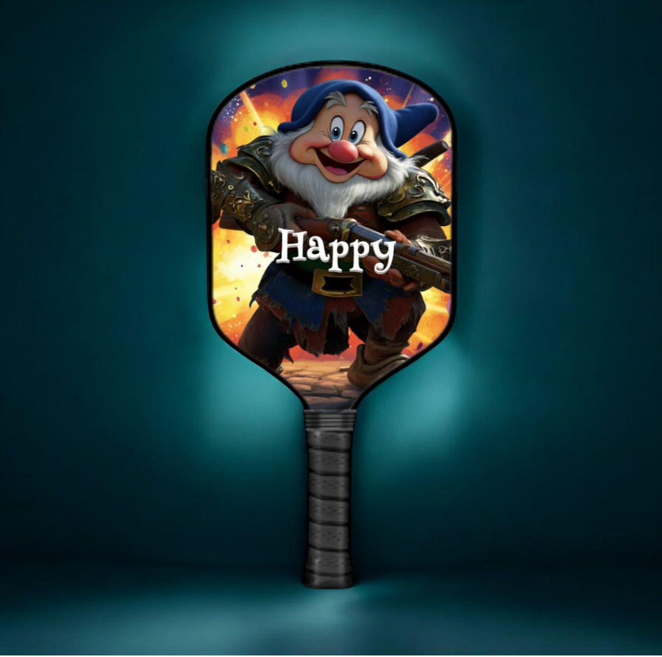 Seven Dwarfs Happy - Battle Edition - Snow White - Pickleball Paddle