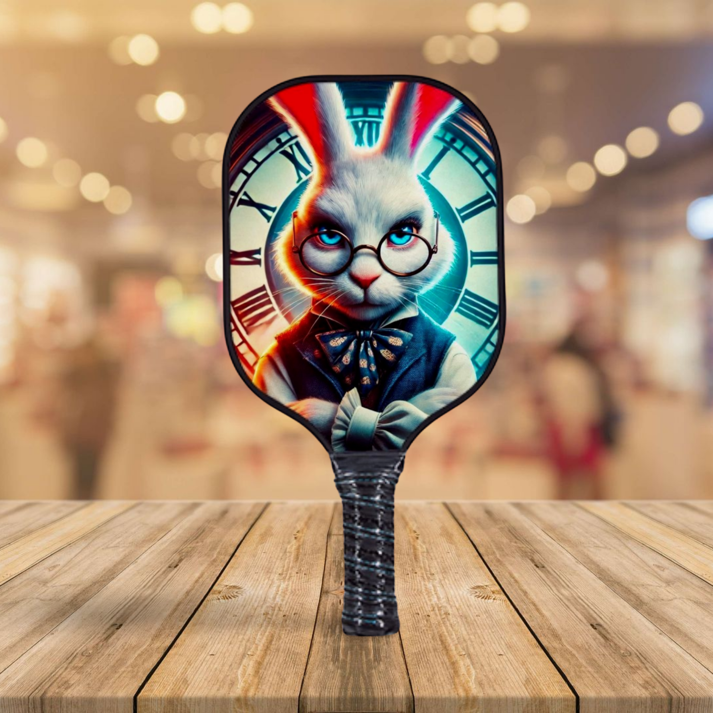 Alice In Wonderland - White Rabbit - Pickleball Paddle