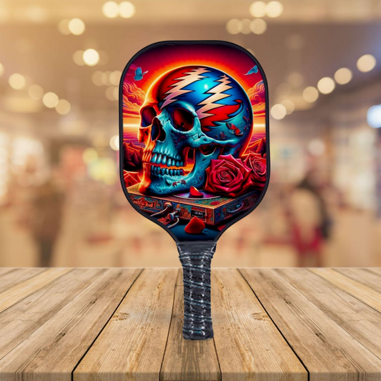 Grateful Dead - 3D Skull - Pickleball Paddle