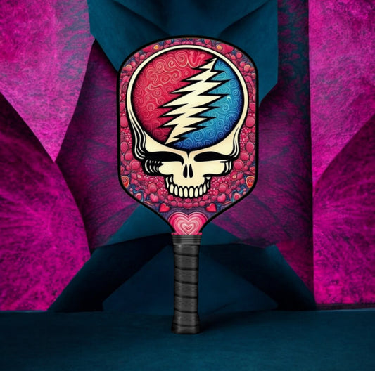 Grateful Dead - Free Love Stealie - Pickleball Paddle