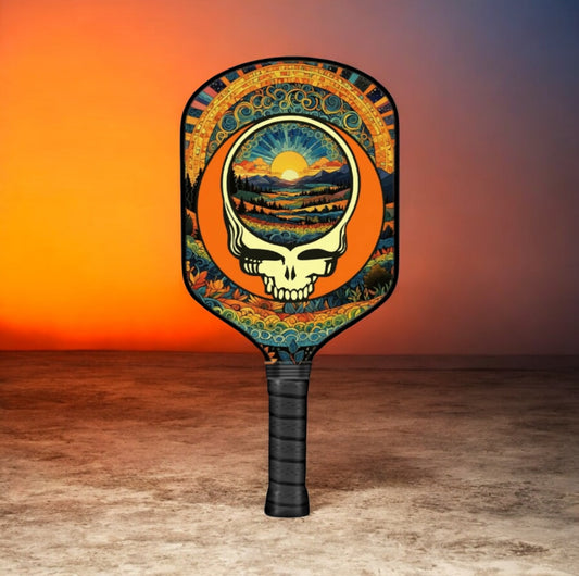 Grateful Dead - Sunset  Stealie - Pickleball Paddle