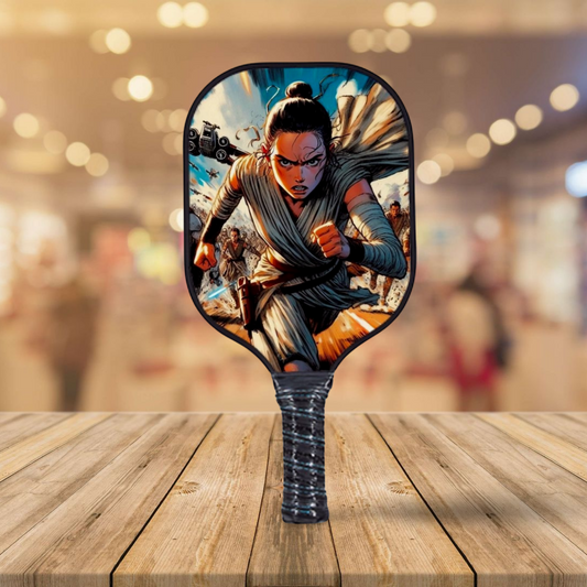 Rey Skywalker - Star Wars Animated - Pickleball Paddle