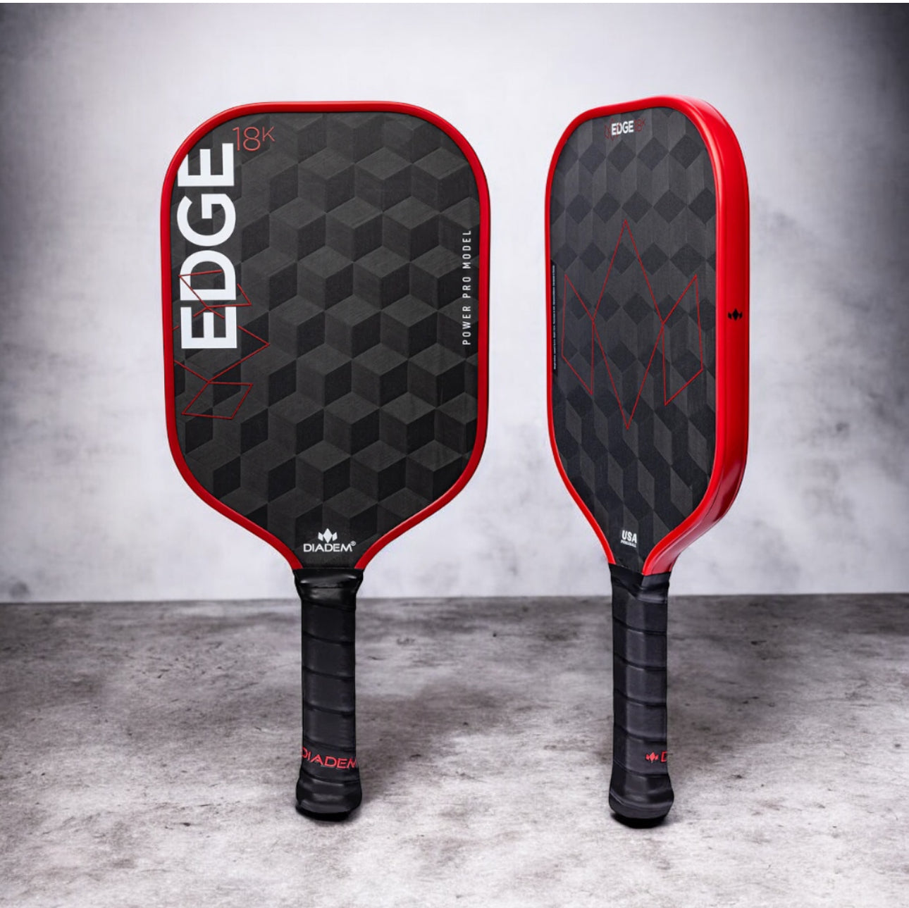 Diadem EDGE 18K Power Pro RED 16MM - Pickleball Paddle