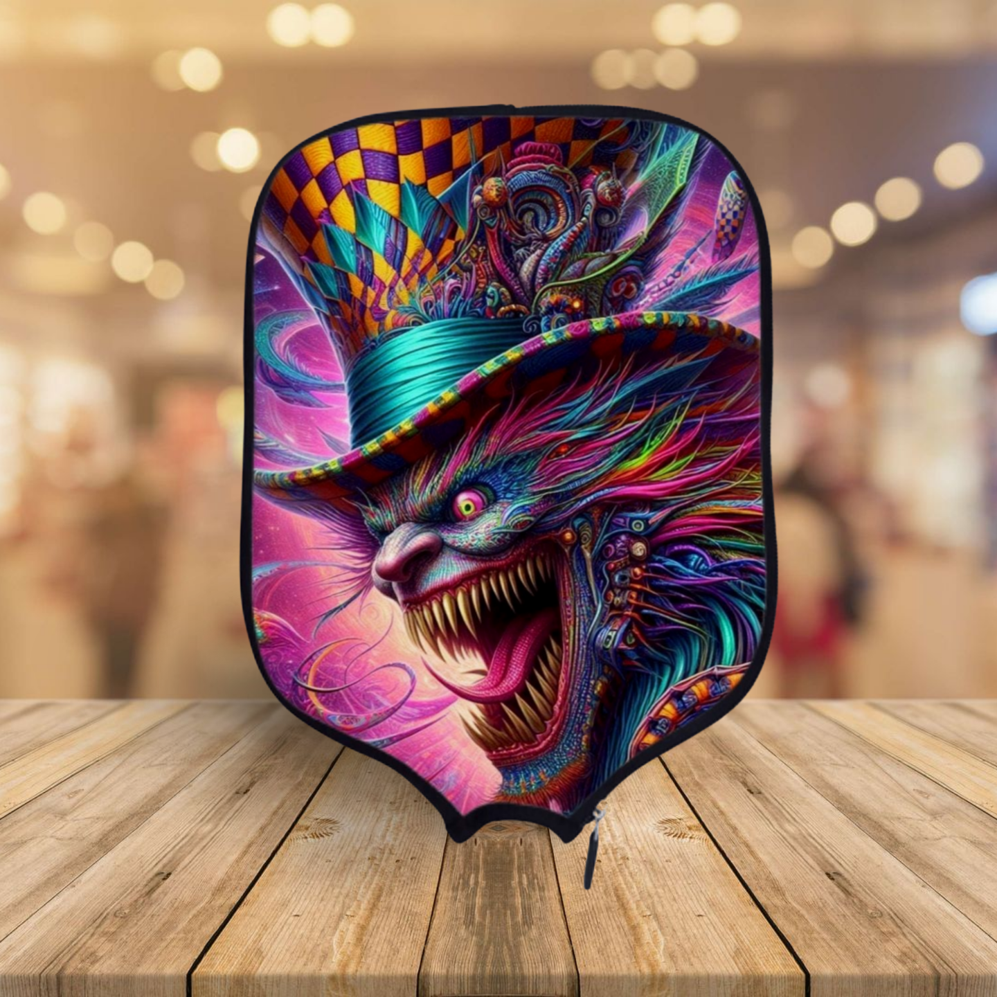 Alice In Wonderland - Crazy Mad Hatter Edition #2 - Pickleball Paddle Cover