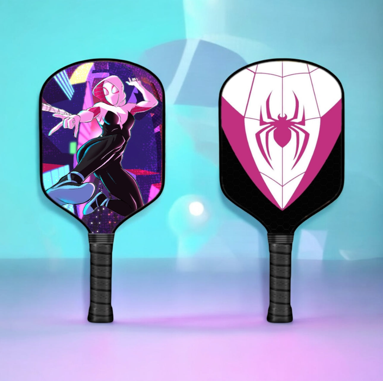 Ghost Spider Action Logo  - Pickleball Paddle