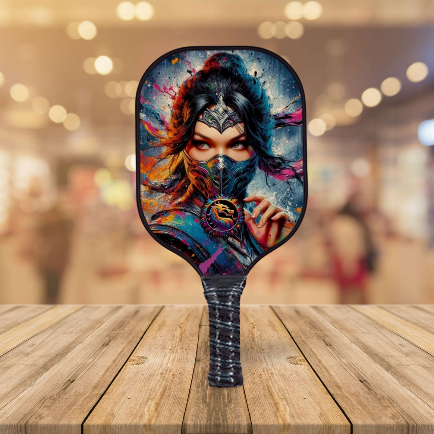 Mortal Kombat Logo - Kitana - Pickleball Paddle
