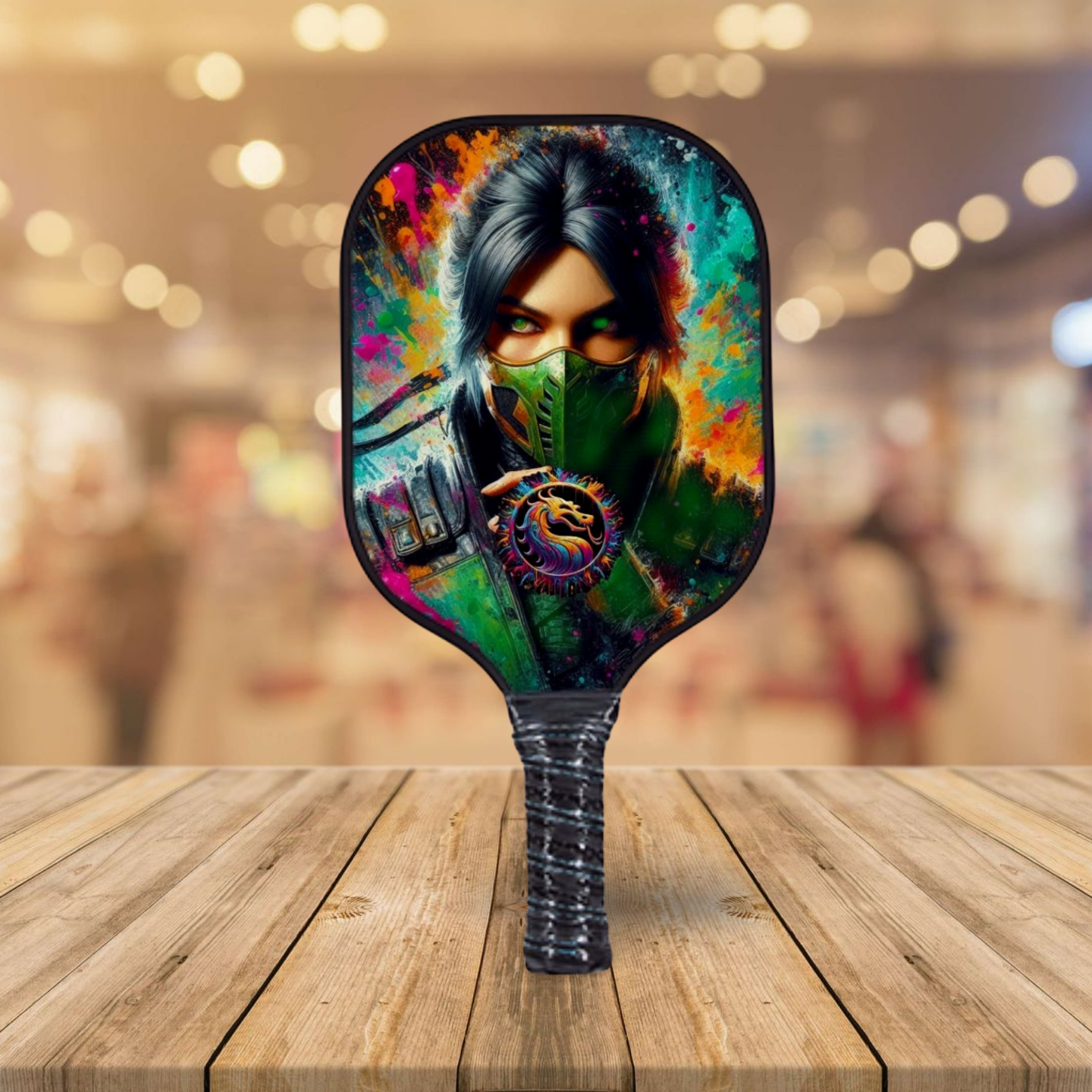 Mortal Kombat Logo - Jade - Pickleball Paddle
