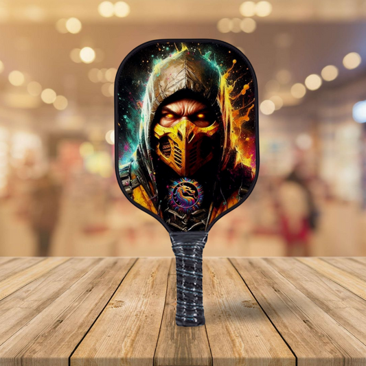 Mortal Kombat Logo - Scorpion - Pickleball Paddle