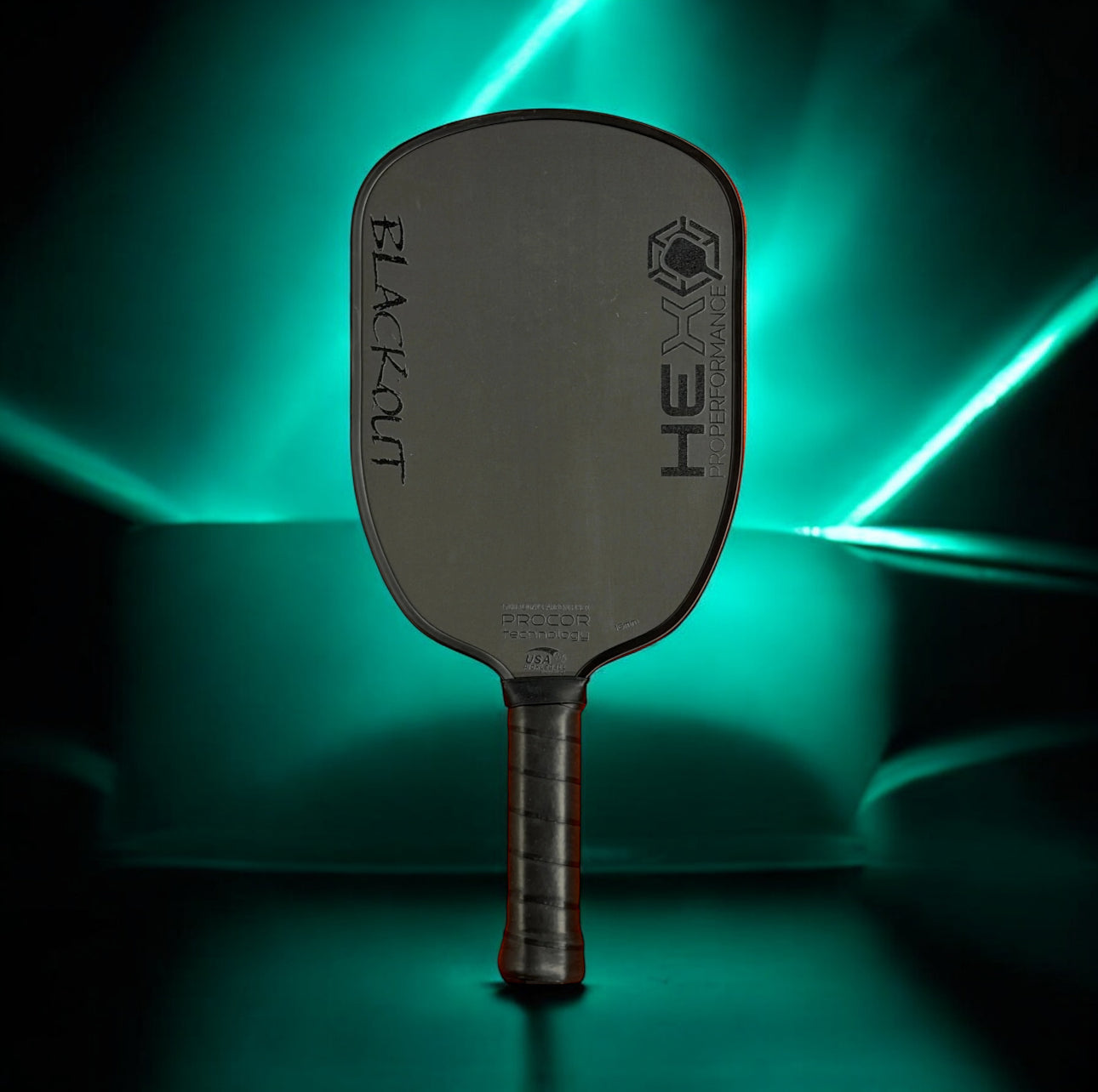 HEX Pro Performance BLACKOUT Pickleball Paddle with PROCOR Technology 16mm