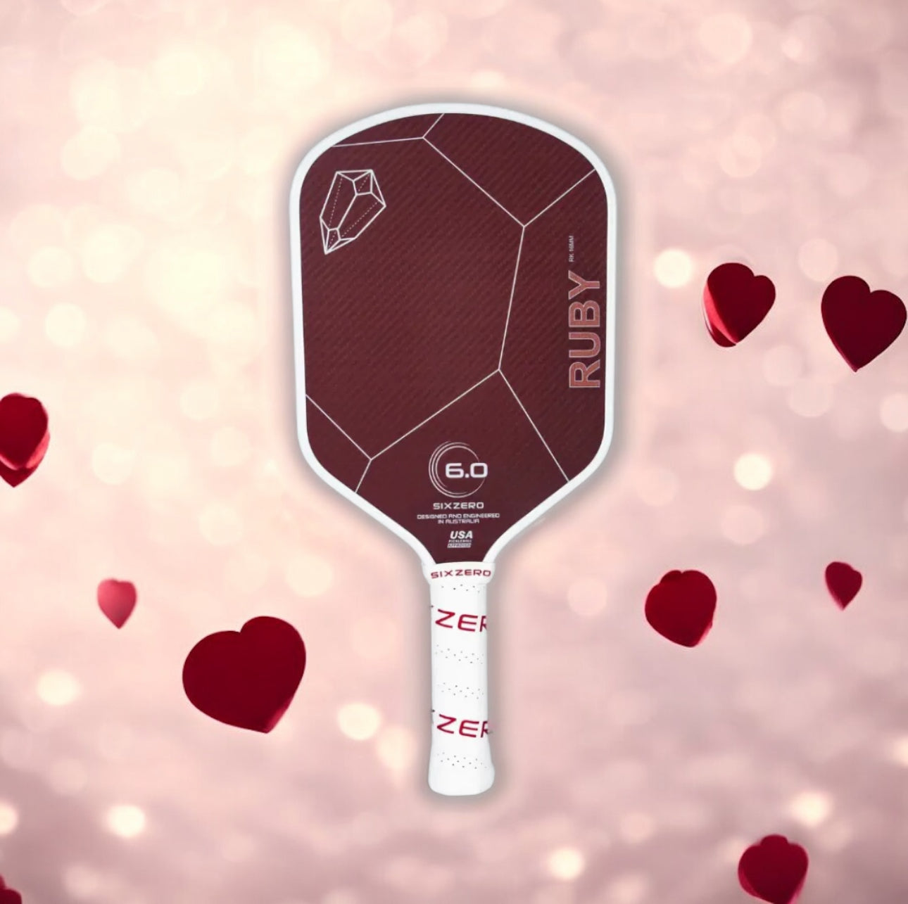 6.0 Six Zero Ruby 16MM Pickleball Paddle