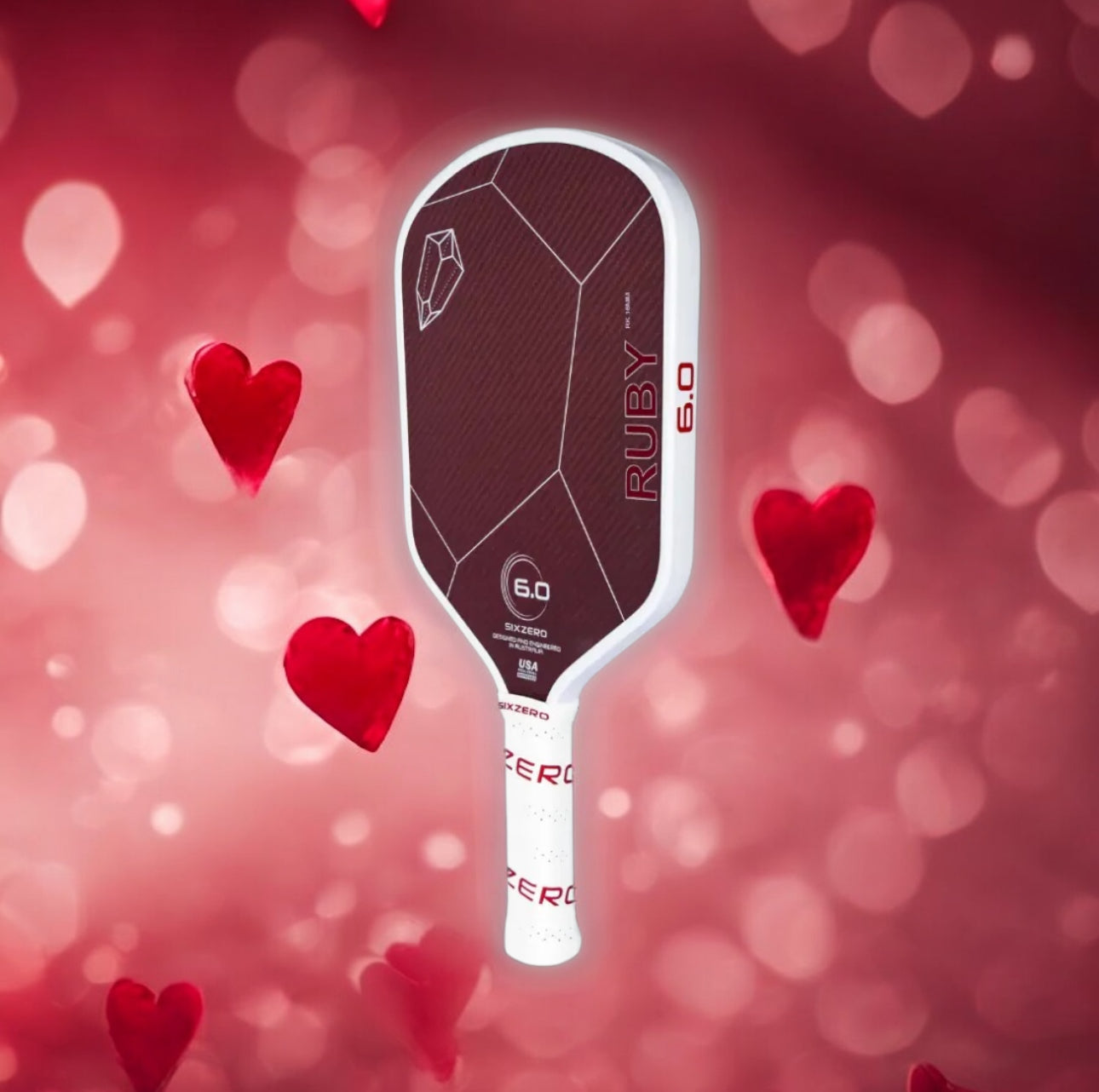 6.0 Six Zero Ruby 16MM Pickleball Paddle