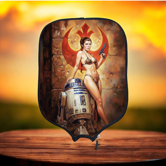 Star Wars - Special Edition Princess Leia & R2D2 - Pickleball Paddle Cover