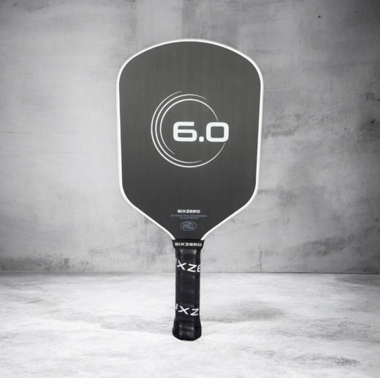 6.0 Six Zero Infinity Edgeless White Double Black Diamond Control Pickleball Paddle