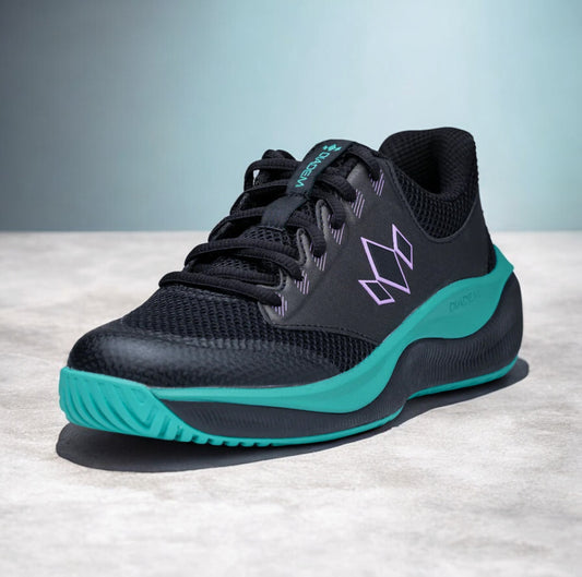 Diadem Court Flo Pickleball Shoes Black/Teal Unisex