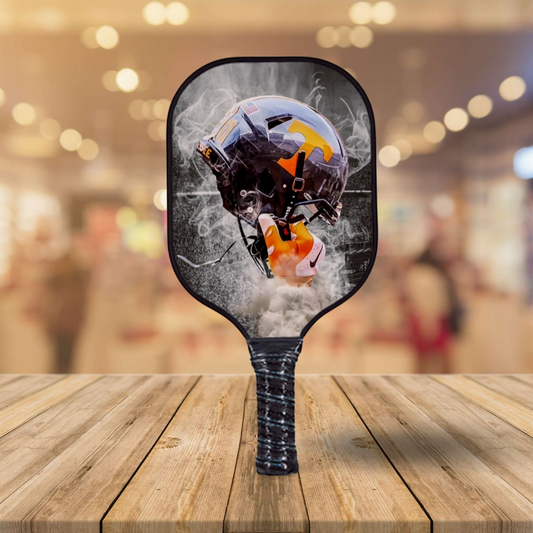 Tennessee University - Smoke Football Helmet - Pickleball Paddle